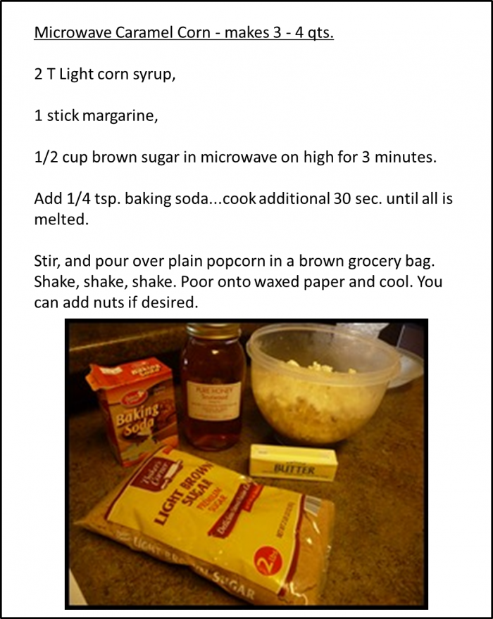 Microwve Caramel Popcorn - Fast and Easy