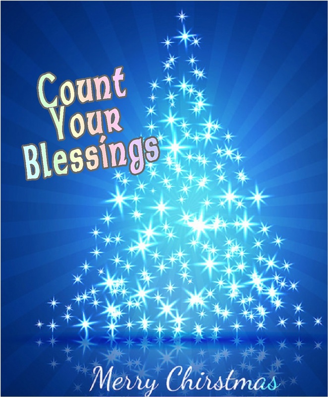 As you sit in a room lit only by tree lights please remember that your blessings out number the lights. 